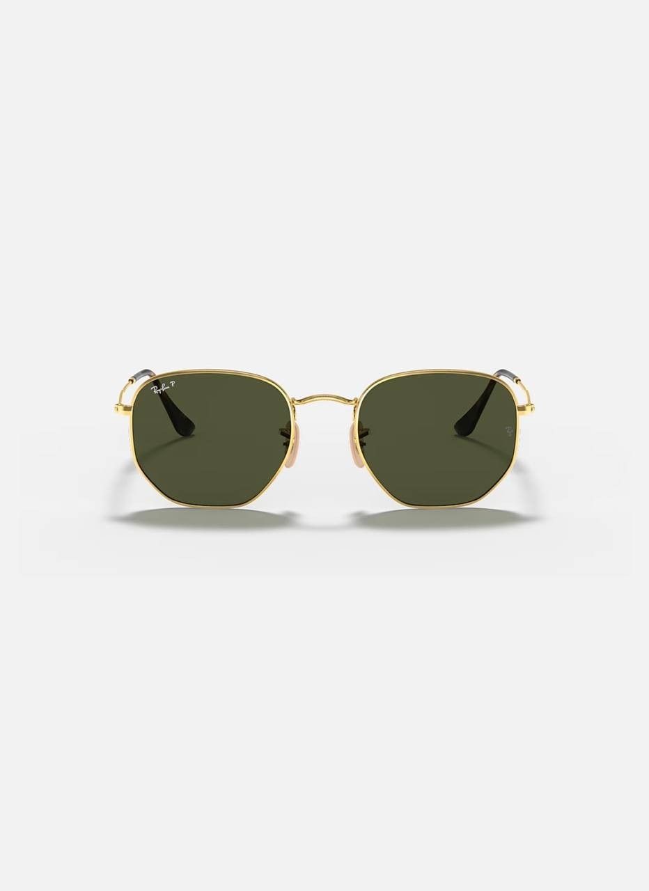 Ray‑Ban  Hexagonal   Sunglasses  Arista  Gold  Green   OS  NWT  $244
