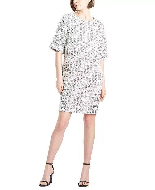 Natori Tweed Shift Dress – Size M – NWT – Round Neck Pull-On
