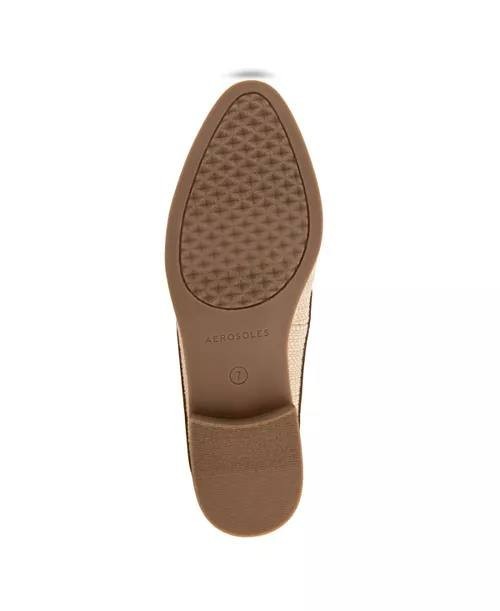 Aerosoles  Flat  Mules  Raffia  Tan  8  New  $79