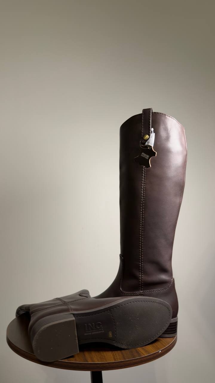 I.N.C.  Riding  Boots  Chocolate  Leather  6.5M  WC  New  $189.90