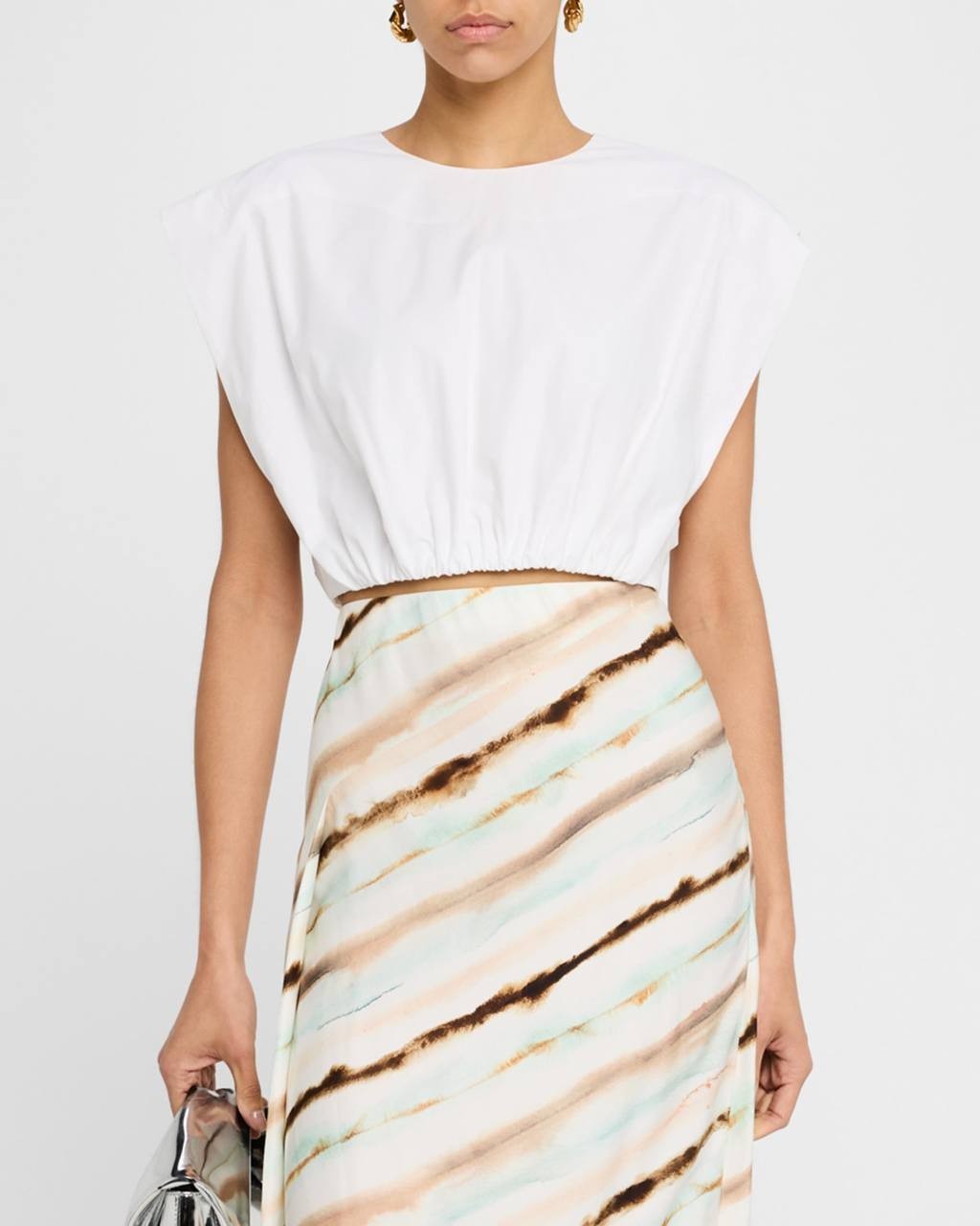 A.L.C. Billie Cap-Sleeve Top White XS NWT Cotton Boxy Blouse Minimalist