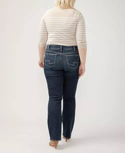 Silver Jeans Co Suki Mid Rise Curvy Slim Bootcut Jeans Indigo 16W NWT $84