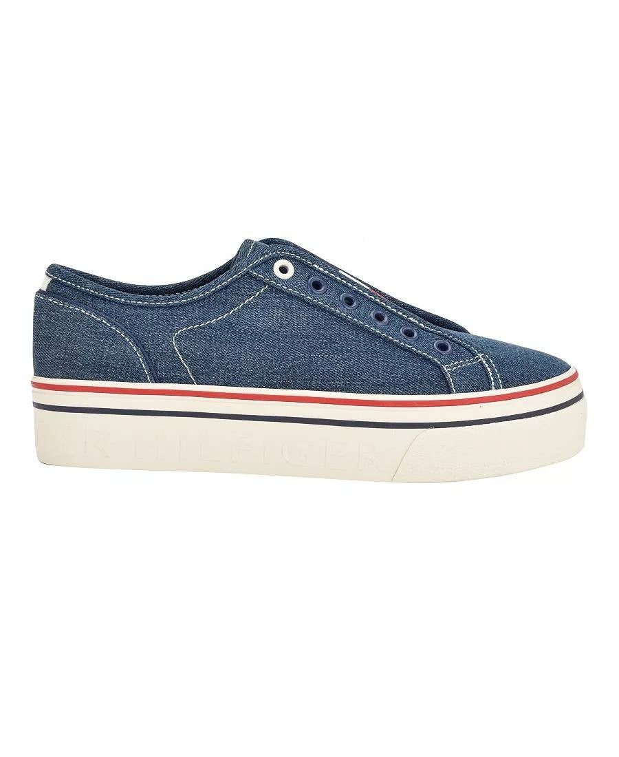 Tommy Hilfiger Balie Sneakers 8.5M Navy Stripe Slip‑On Platform NIB msrp$75