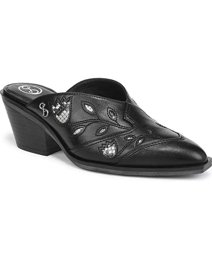 Sam & Libby Black Block Heel Mules 7.5M New in Box MSRP $80