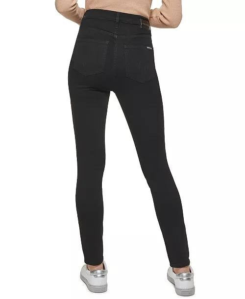 Calvin Klein Women's High-Rise Skinny Jeans Black Denim Stretch Size 26