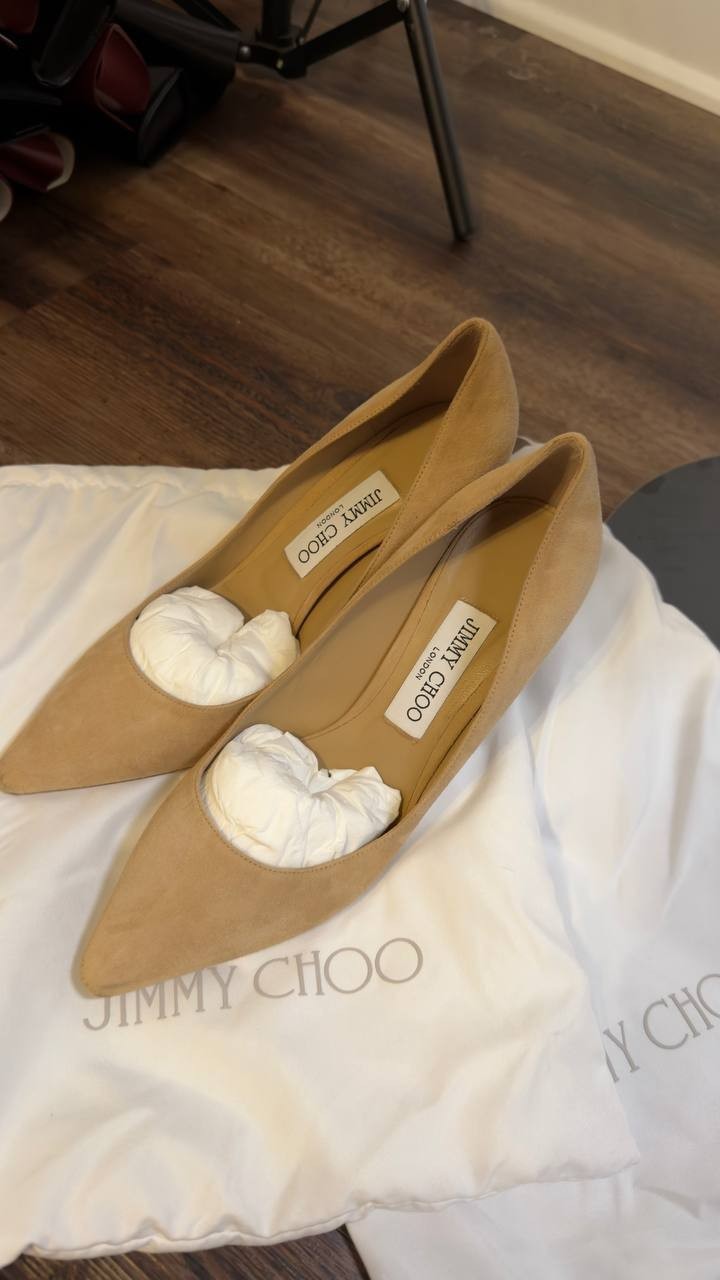 Jimmy  Choo  Pointed  Toe  Pumps  Beige  38  Pre‑owned  
