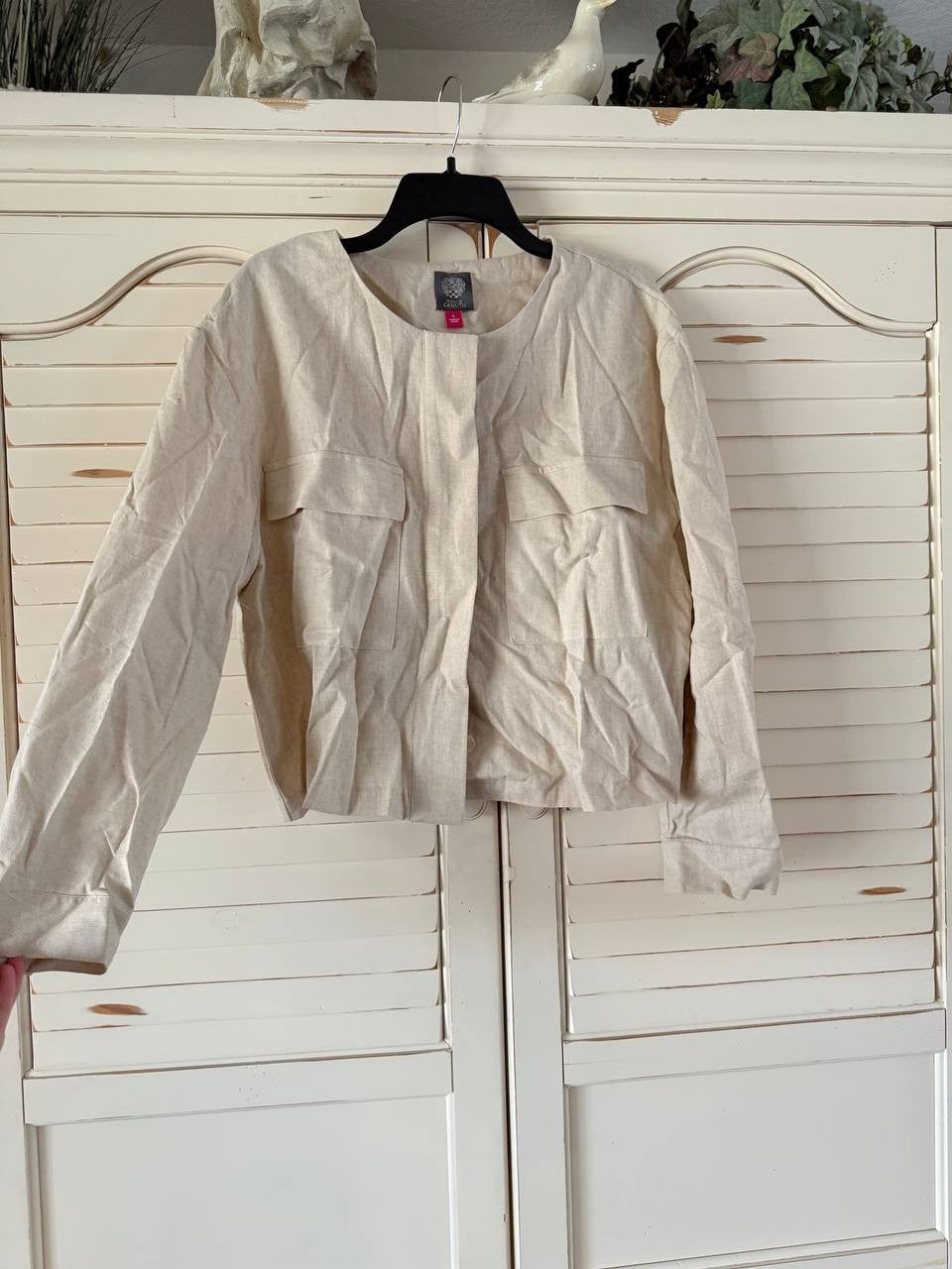 Vince Camuto Brown Cropped Jacket Women's Size M NWT Modern Chic $169 MSRP