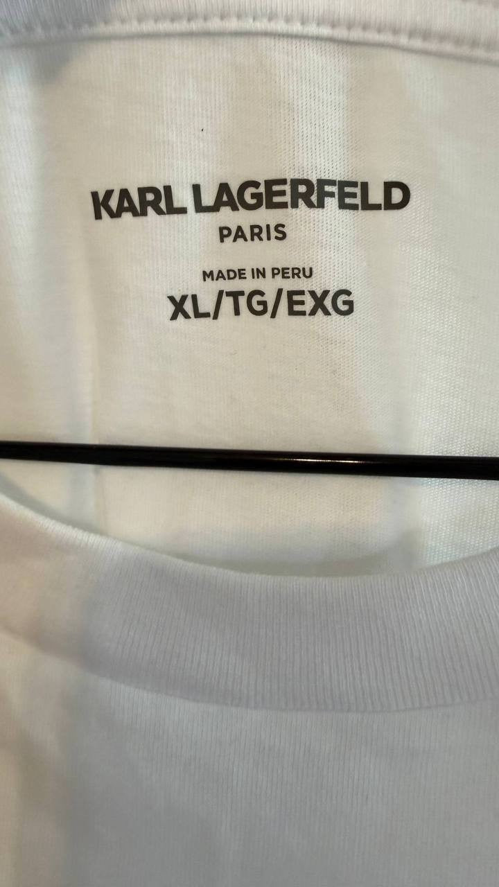 Karl Lagerfeld Paris Men’s Line‑Graphic Logo T‑Shirt XL $59 NWT