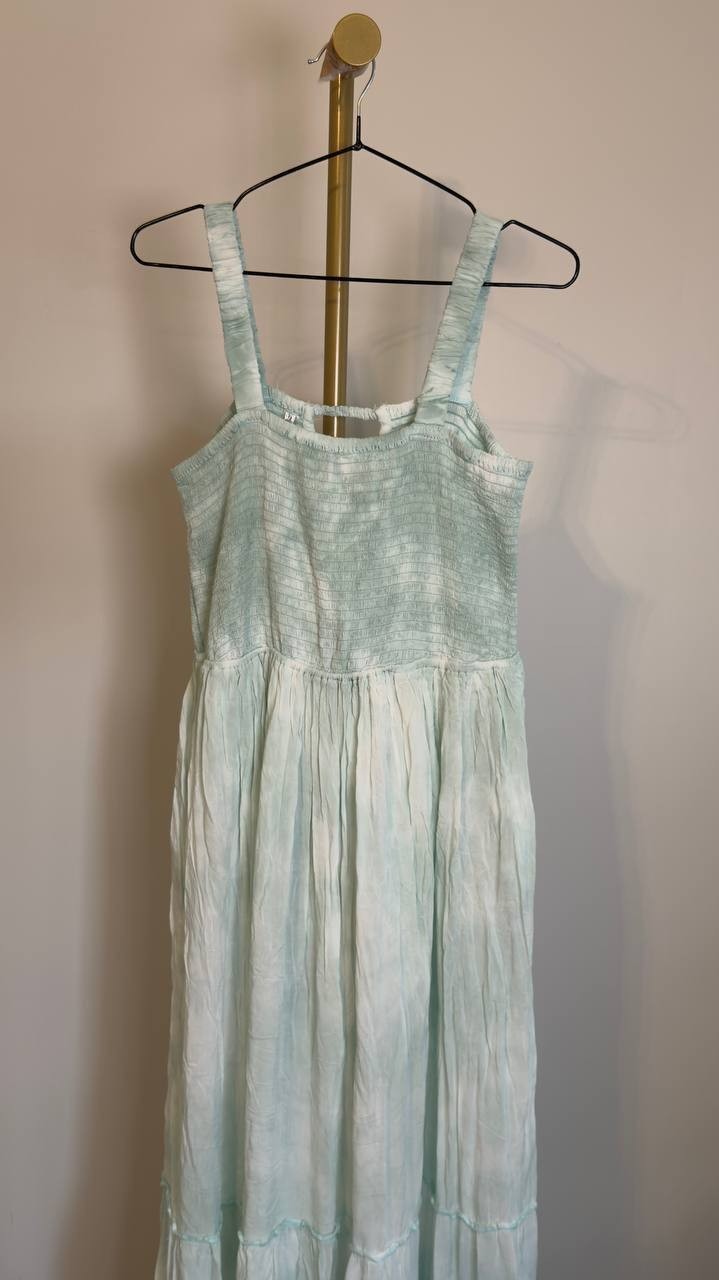 White Mark Square Neck Sleeveless Maxi Sundress Green M NWT $84