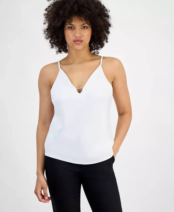 Guess Eco Caroline Logo Hardware Camisole Pure White S NWT $59
