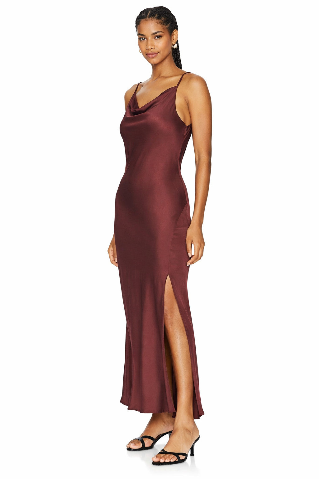 ASTR the Label Glynis Sleeveless Viscose Dress Mulberry L NWT $109
