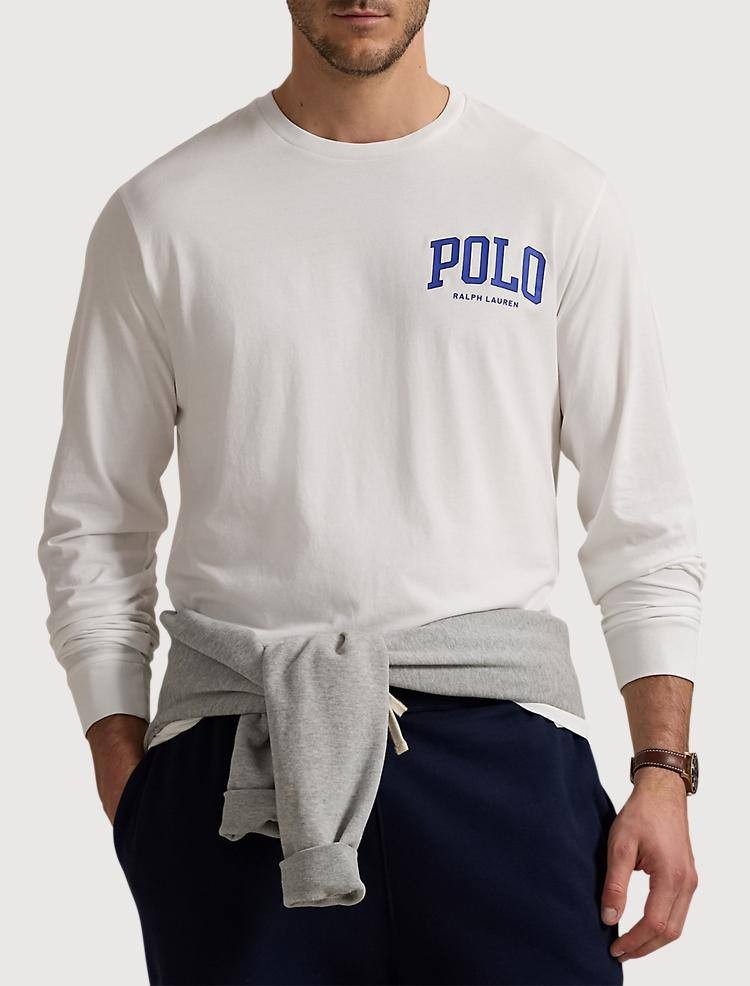 Polo Ralph Lauren Big & Tall Logo Jersey Long Sleeve T‑Shirt White XLT NWT