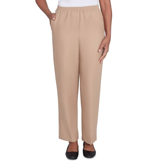 Alfred Dunner Women’s Classics Average Length Pant Tan 8P $39.50 NWT