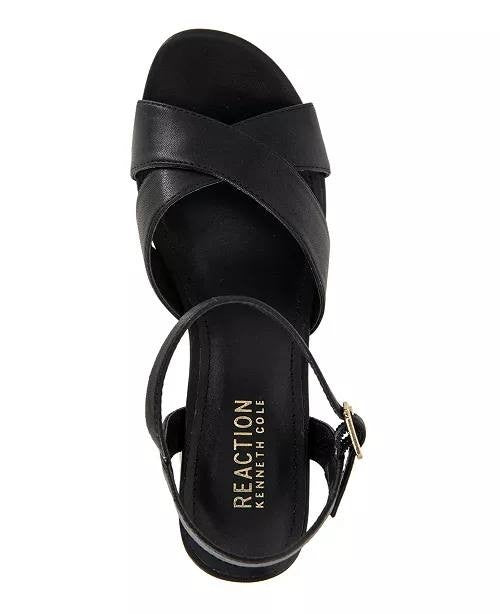 Reaction  Kenneth  Cole  Platform  Dress  Sandals  Black  8M  New  $89