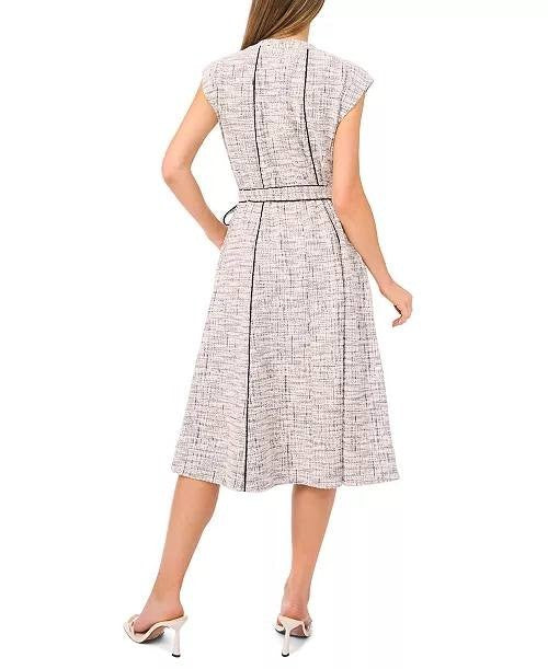 MSK Women’s Short‑Sleeve Crewneck Knit Dress Bright White XL NWT $109