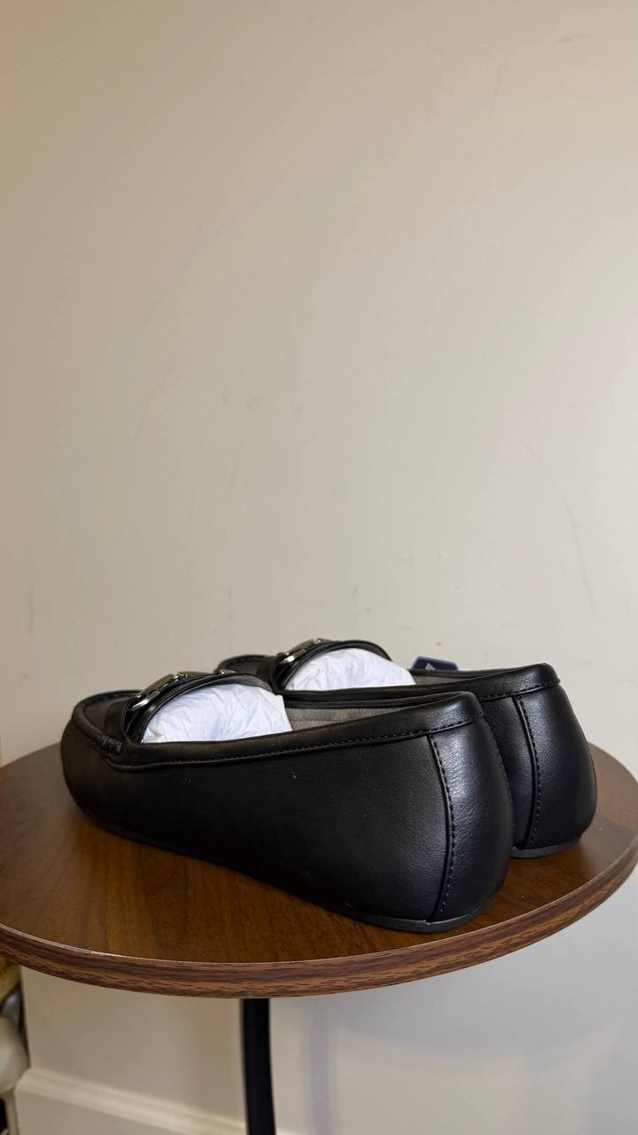 Aerosoles Black Faux Leather Loafers 9.5M NIB MSRP $69
