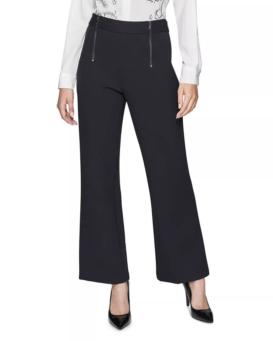 Karl Lagerfeld Paris Double‑Zipper Pants Black XL Pre‑Owned Designer MSRP$89