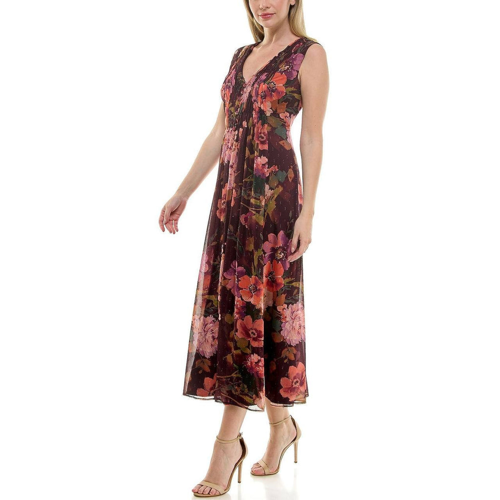 Taylor Floral Smocked A‑Line Dress – Size 9 – NWT – $128