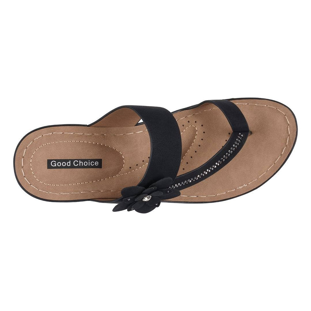Good  Choice  Shoes  Wedge  Sandals  Black  8  New  $65