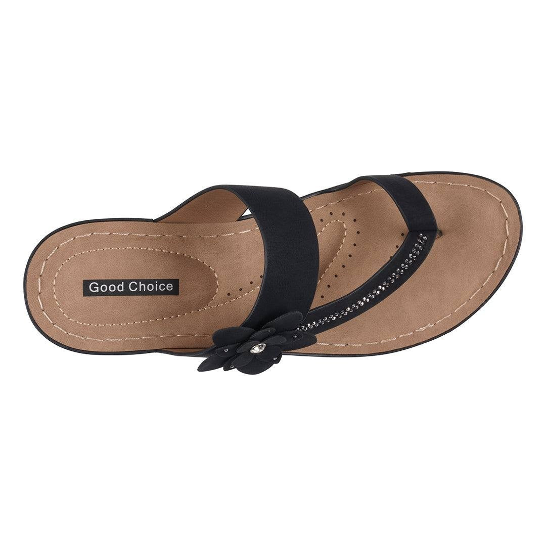 Good  Choice  Shoes  Wedge  Sandals  Black  8  New  $65