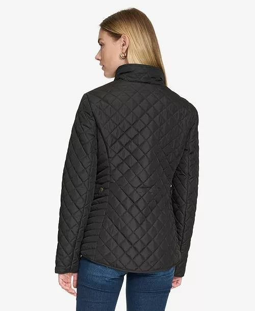 Nautica Quilted Zip-Up Jacket – Black, Size M