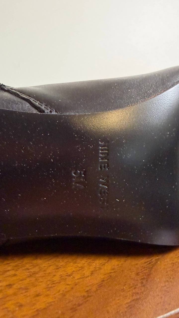 Nine West Nomas Boots 5M Black Leather Knee‑High  Stiletto NIB  msrp$249