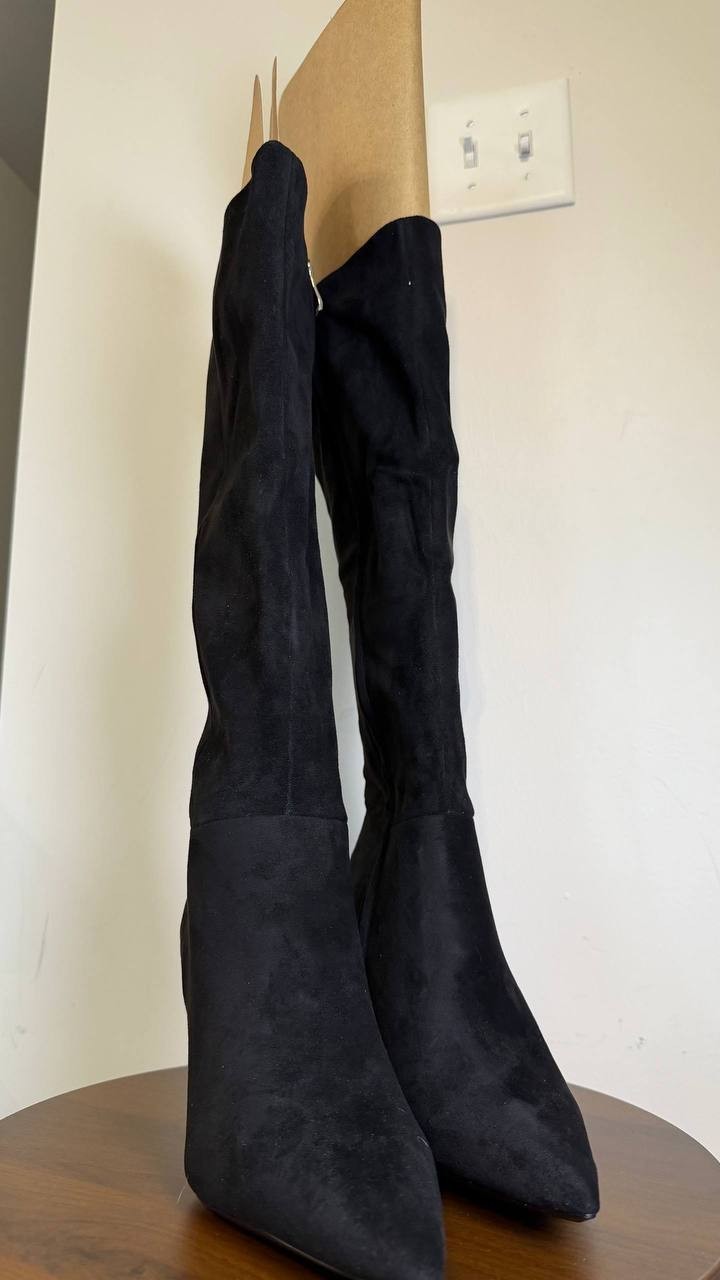 DKNY Toe Dress Boots 11M Black Rubber New in Box MSRP $199