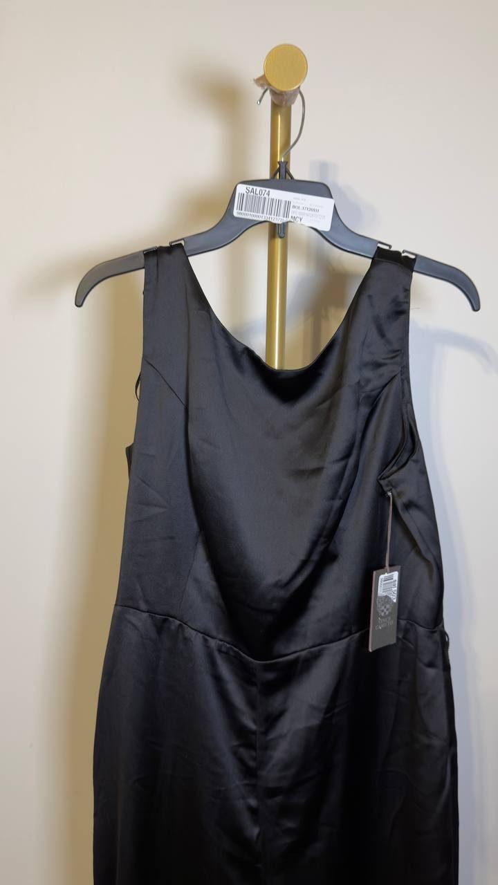 Vince  Camuto  Women’s   Wide  Leg  Jumpsuit  Rich  Black  L  NWT  $109