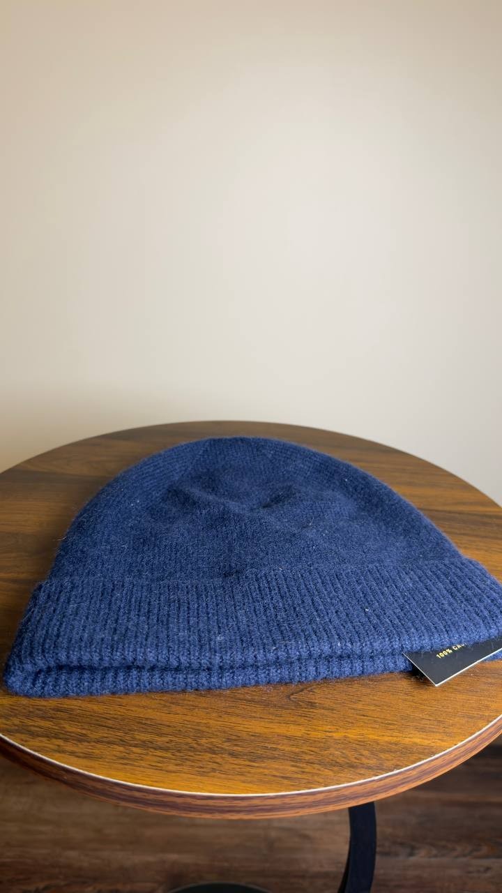 Charter  Club  100%  Cashmere   Beanie  Admiral Navy  OS  NWT  $79.50