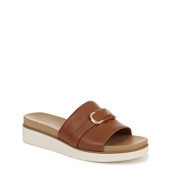 Life Stride  Platform  Sandals  Tan  Man‑Made  7M  New  With  Box  $80