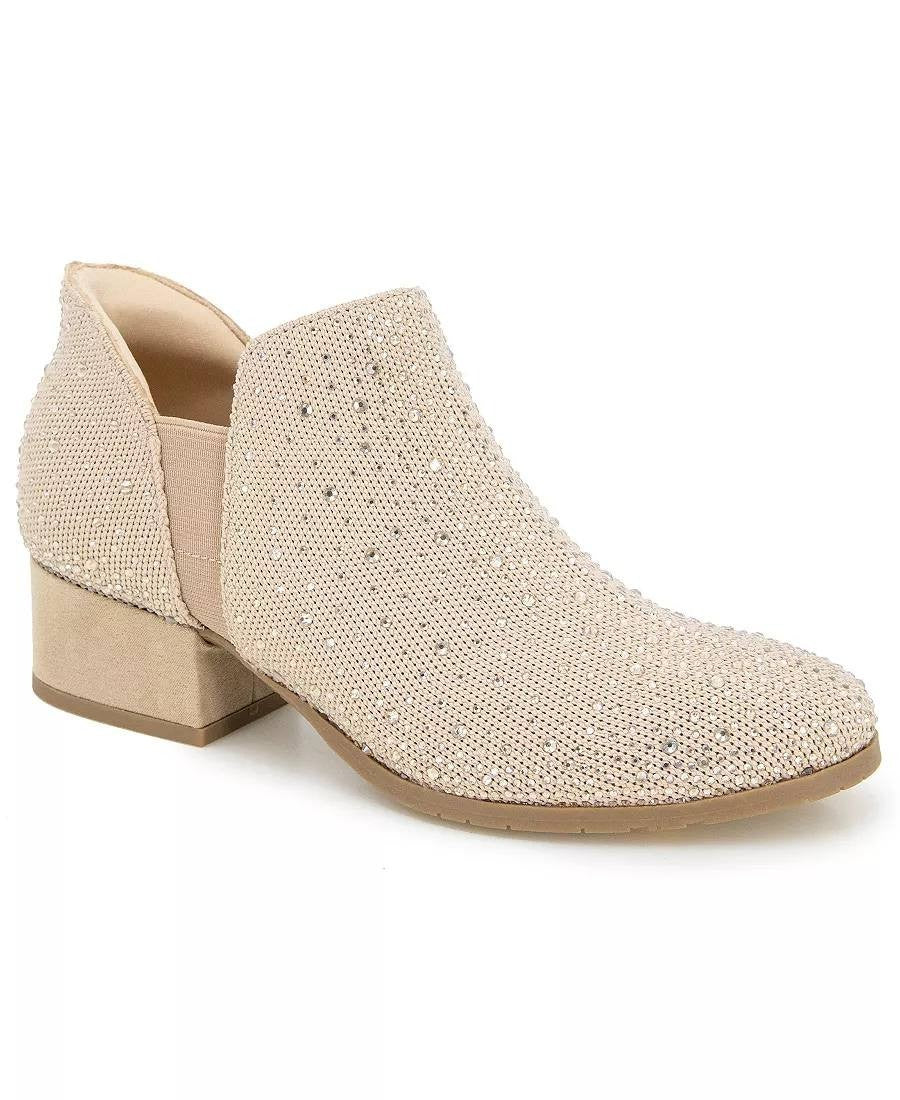 Kenneth Cole Reaction Side EZ Booties 5.5M Warm Taupe Knit Slip‑On NIB msrp$99