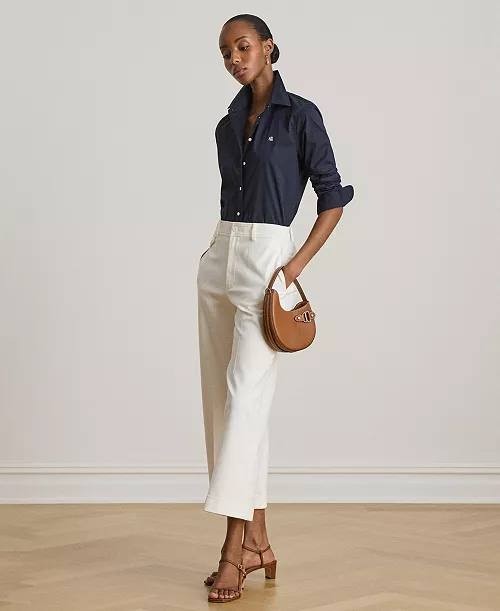 Lauren Ralph Lauren Non-Iron Straight-Fit Shirt Navy S NWT $99.50