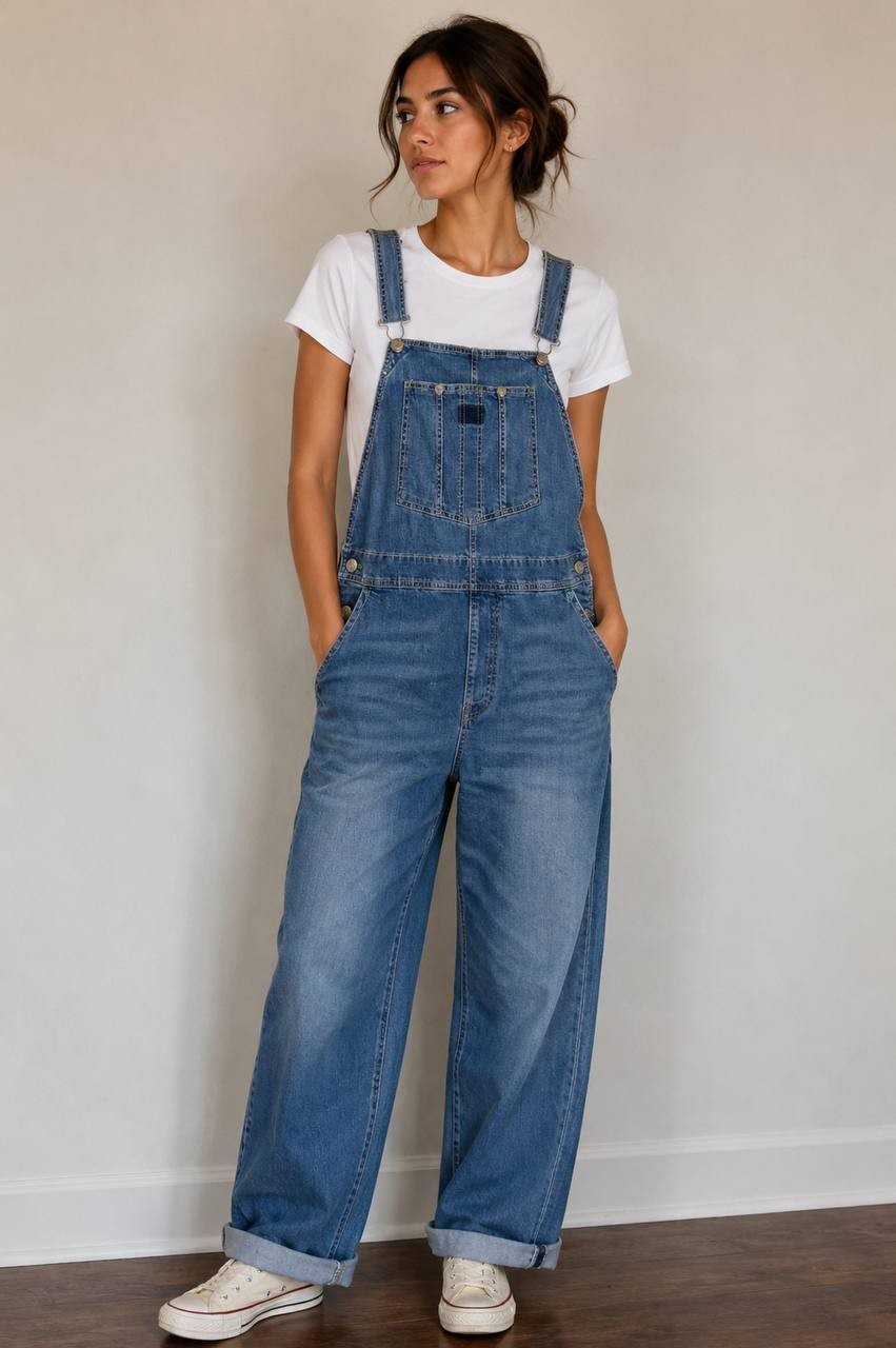 We The Free Good Luck Denim Overalls Light Beam XS NWT $148