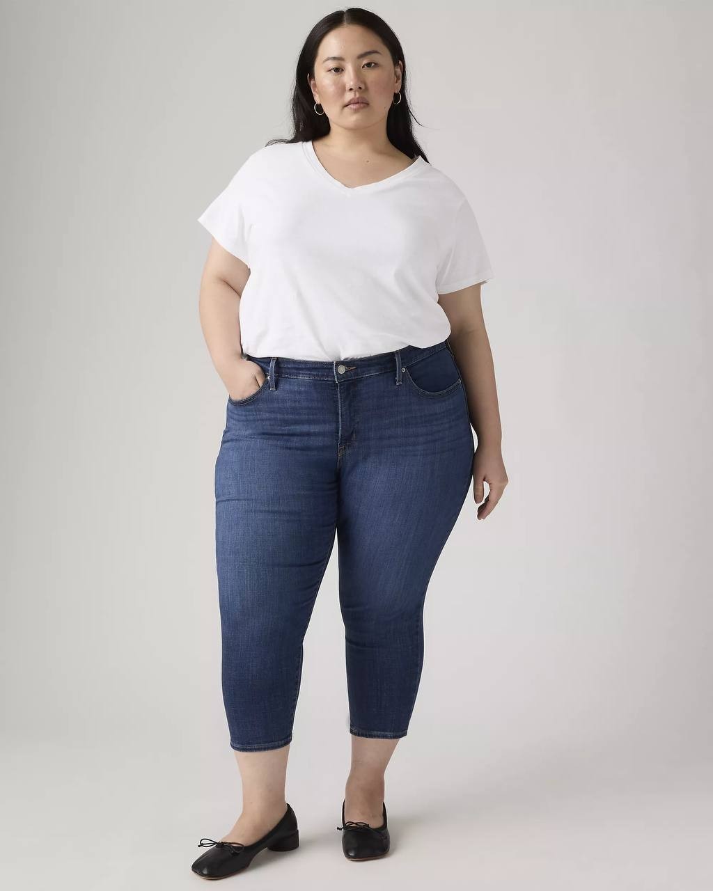 Levi’s 311 Shaping Skinny Capri Jeans Plus Size Blue 24W NWT $59.50