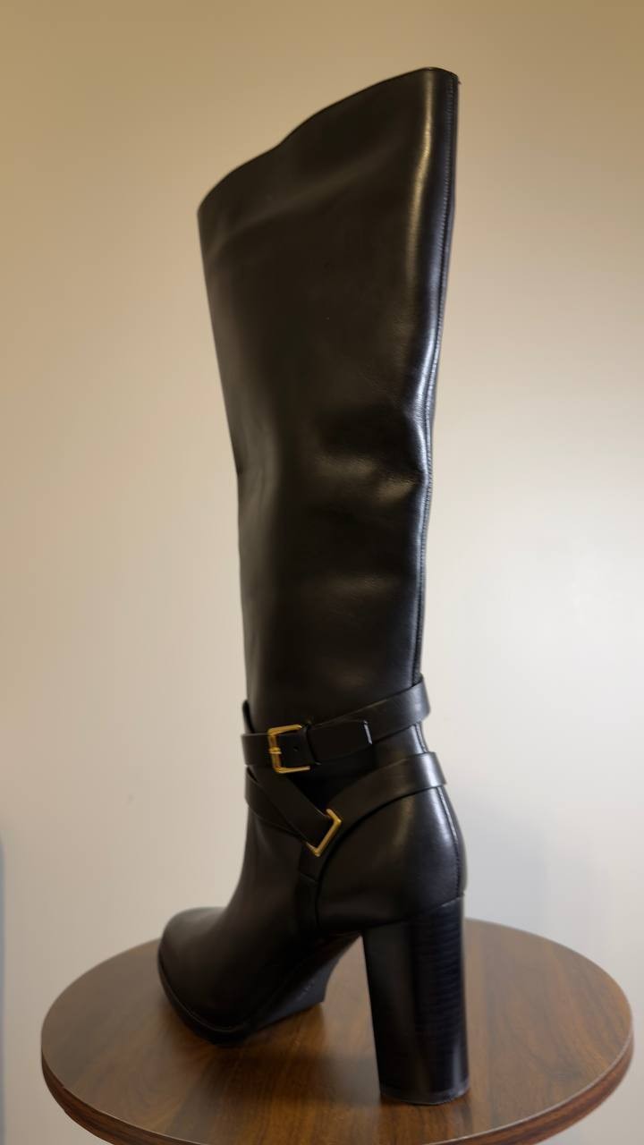Lauren Ralph Lauren Tall Boots Black 9.5 B New $295.00