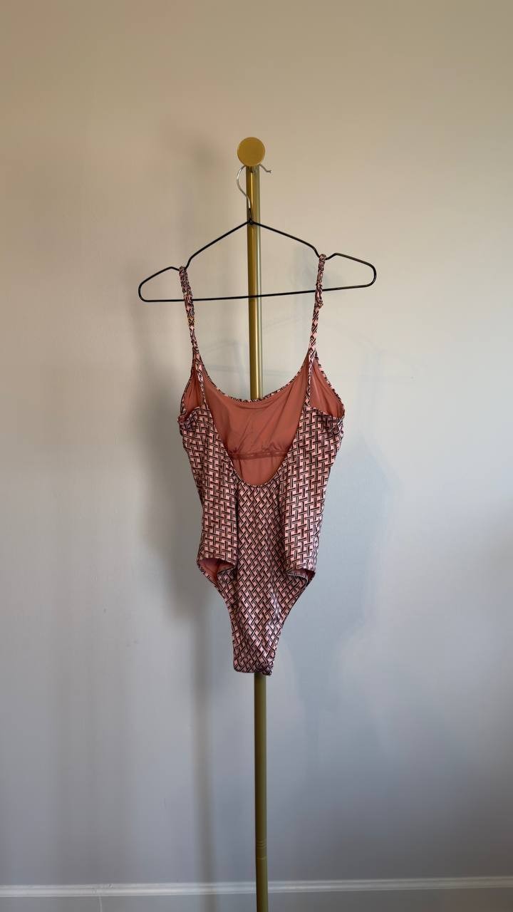 Gottex Luma Vintage Charm Square Neck One Piece Vintage Pink 8 NWOT $148