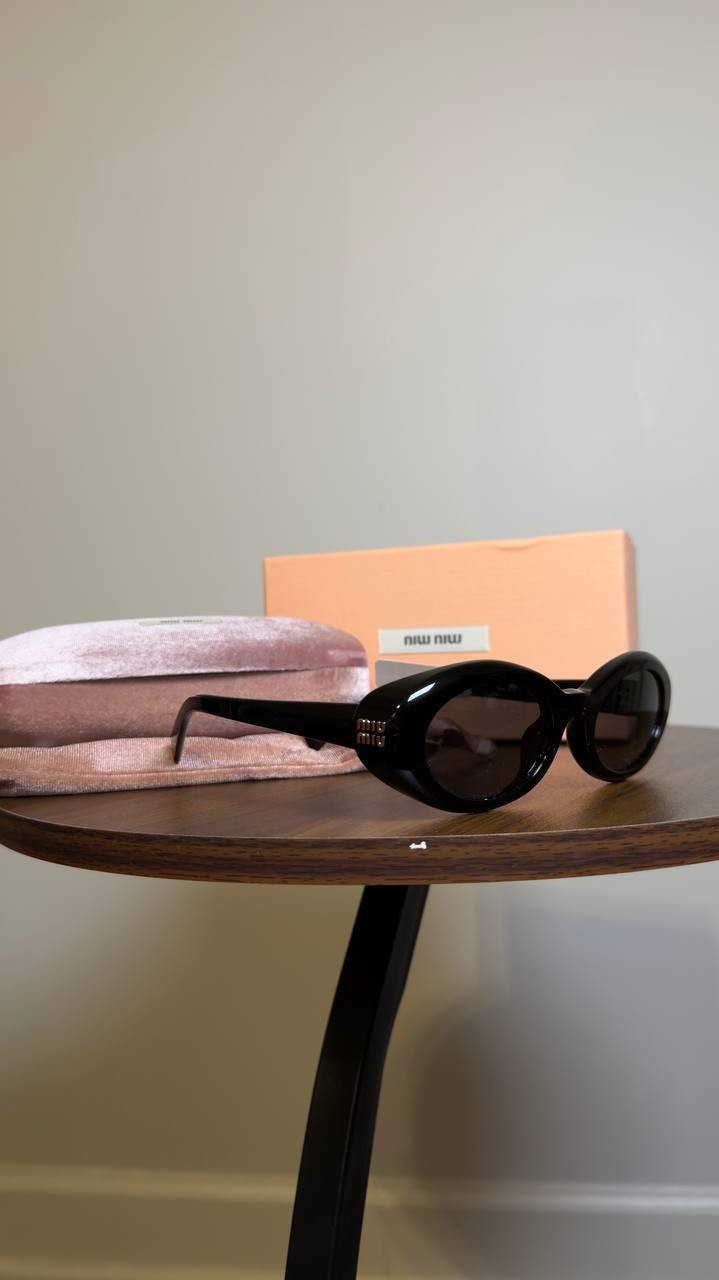 Miu Miu Oval Sunglasses Black OS NWT $524.00