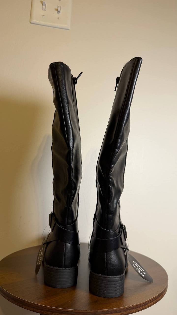 Style&Co Riding Boots 5.5M Black Man-Made Tall New in Box MSRP $79.90