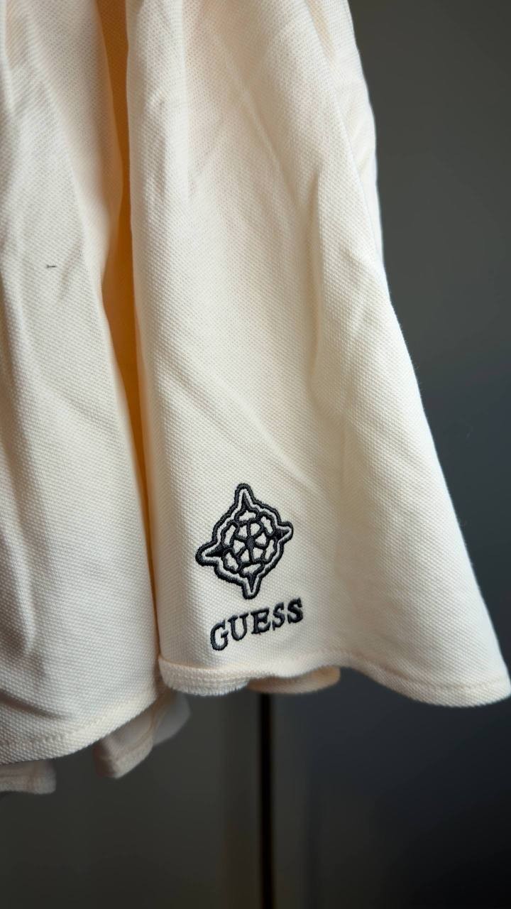 Guess Women’s Suzanne Pleated Pull‑On Tennis Skirt New Angel Wing XL NWT $59