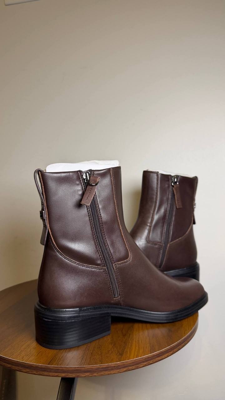 Franco Sarto Gracely Ankle Boot Brown Leather Women’s 8.5M NWB $175