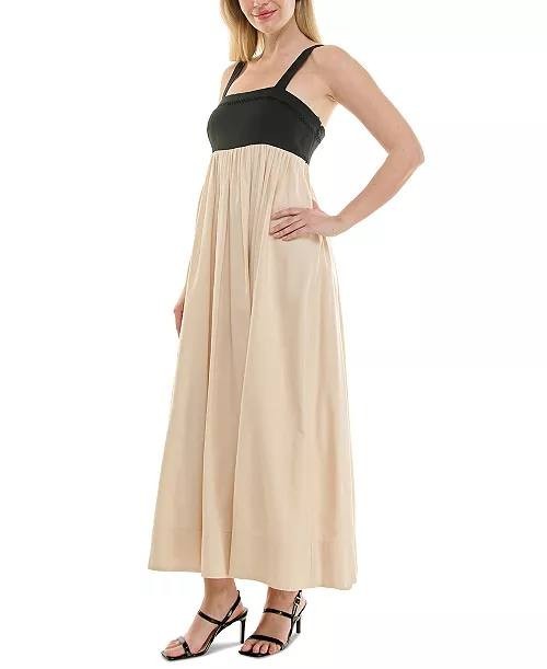Taylor Sleeveless Empire‑Waist Dress Cream/Onix 10 NWT $138