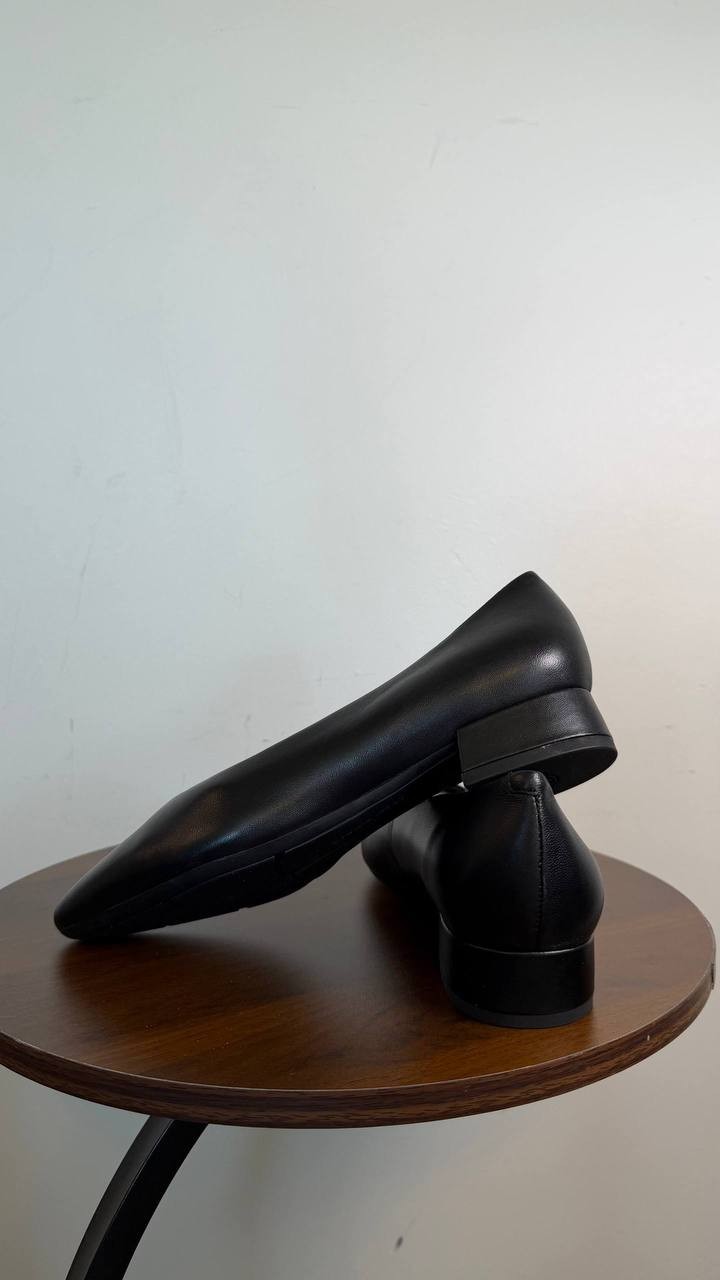 Easy Spirit Caldise eFlex Slip‑On Low Heel Pumps Black 7M Leather $99 NWB