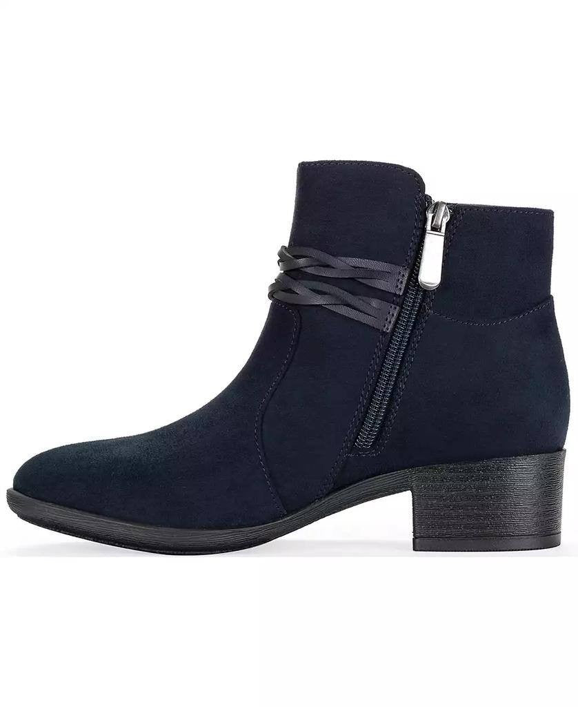 Style&Co Indus Blue Microfiber Block Heel Booties 7.5M NIB MSRP $79.90