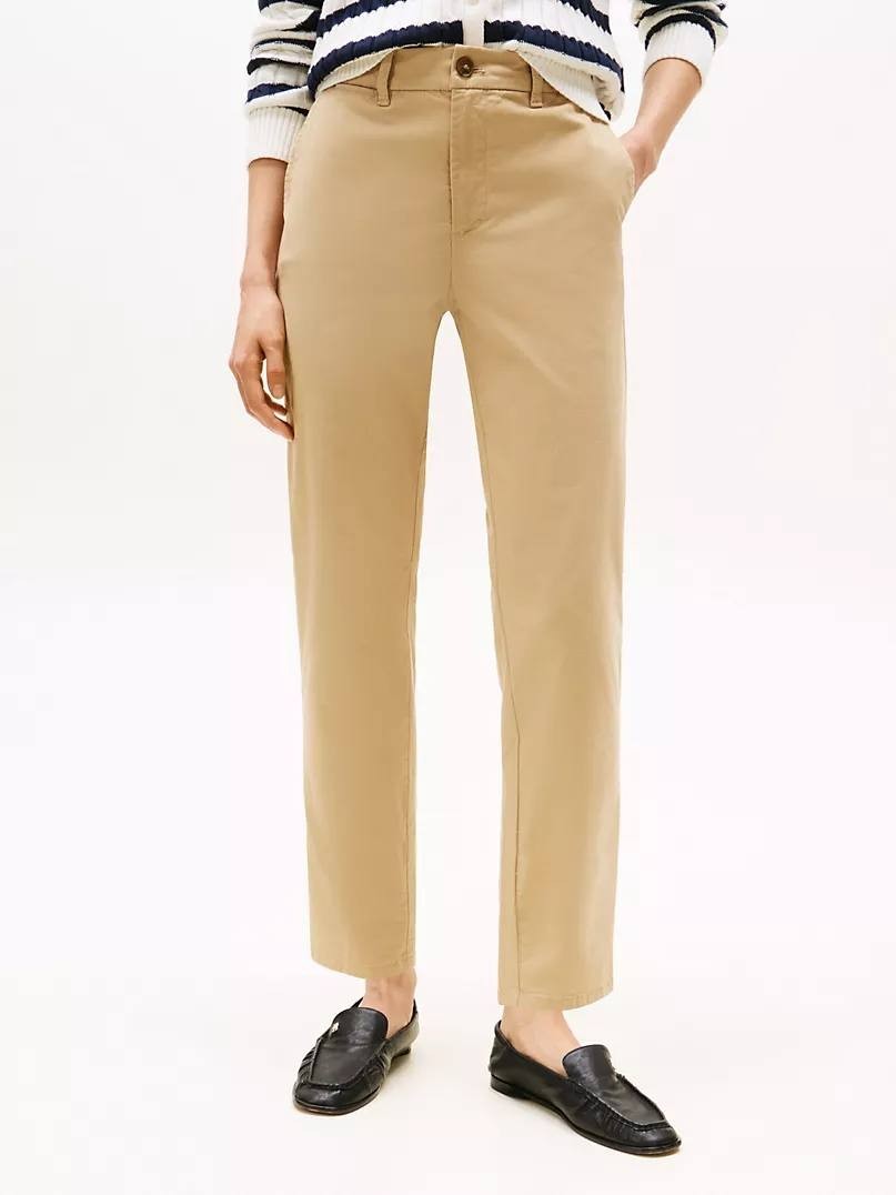 Tommy Hilfiger Slim Fit Chino Pants Travertine Beige Size 10 NWT Women