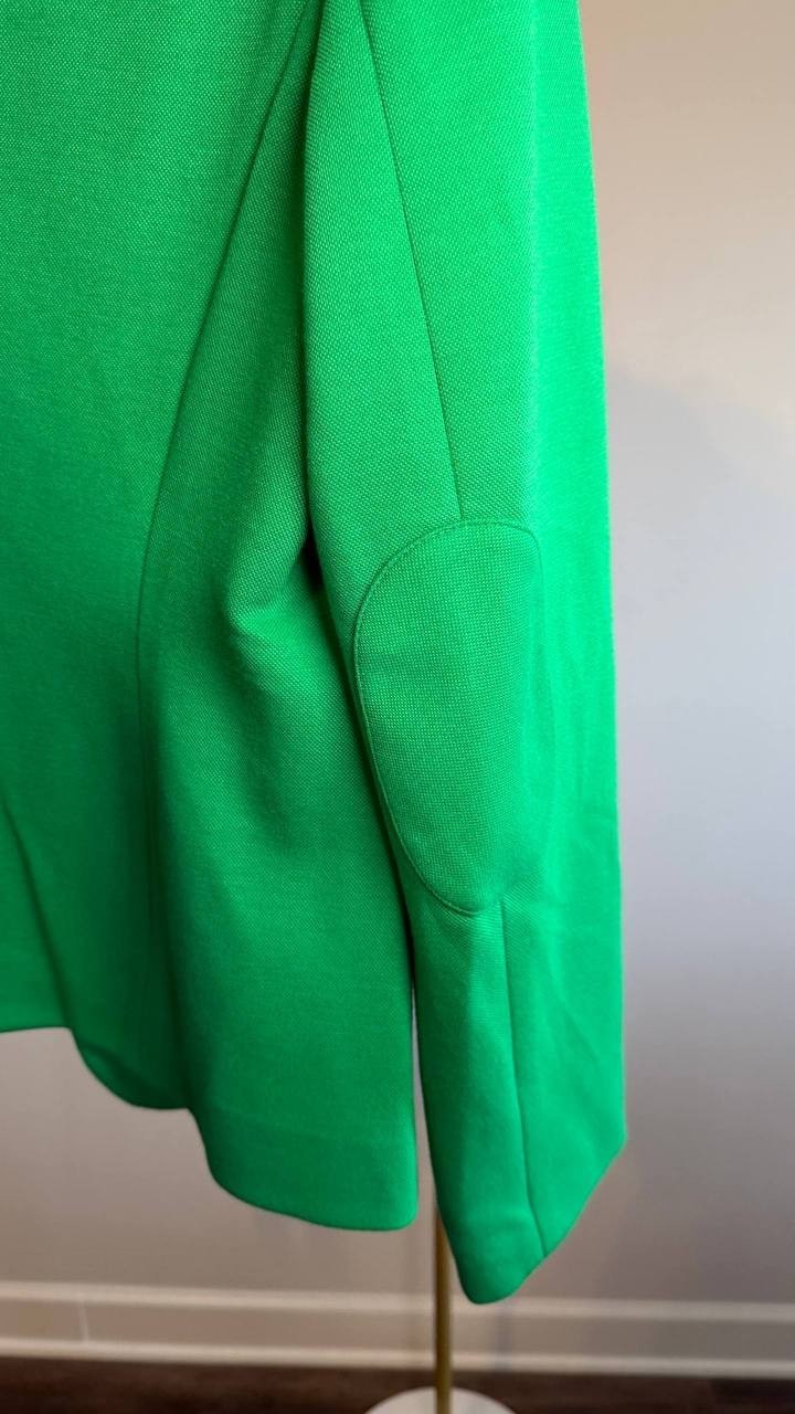 Tommy Hilfiger Scuba Peak‑Lapel Long‑Sleeve Blazer Green 14 NWT $139