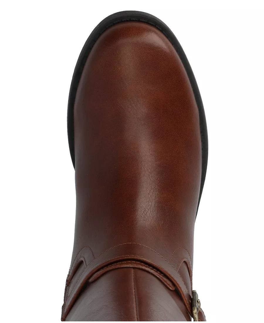 Journee Sonny Boots 10M Cognac Polyurethane Knee‑High Round Toe NIB msrp$122