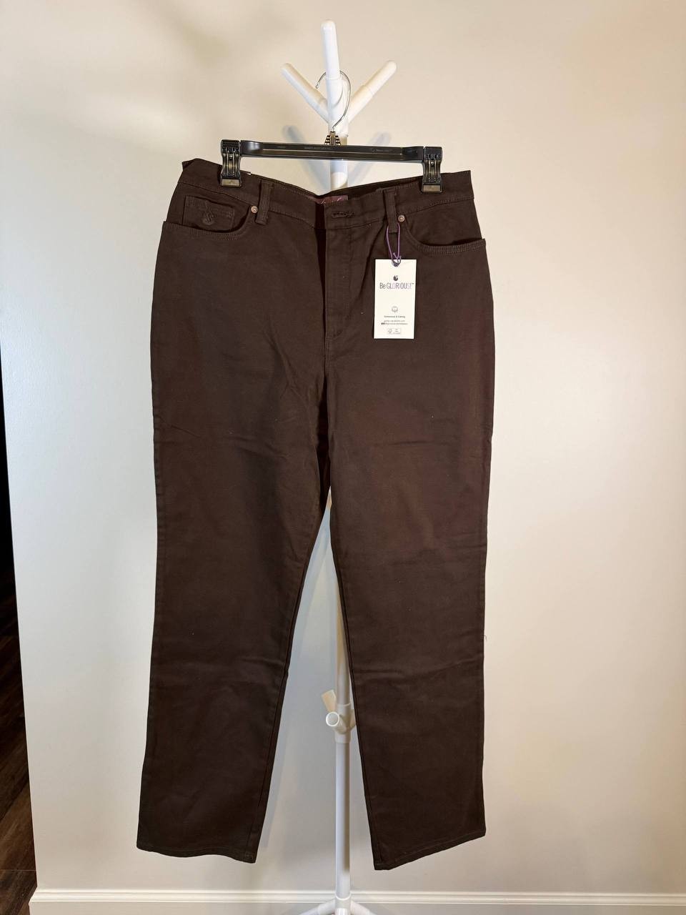 Gloria Vanderbilt Women’s Pants –Coffee Roast–  Size 12 – NWT – Classic Fit
