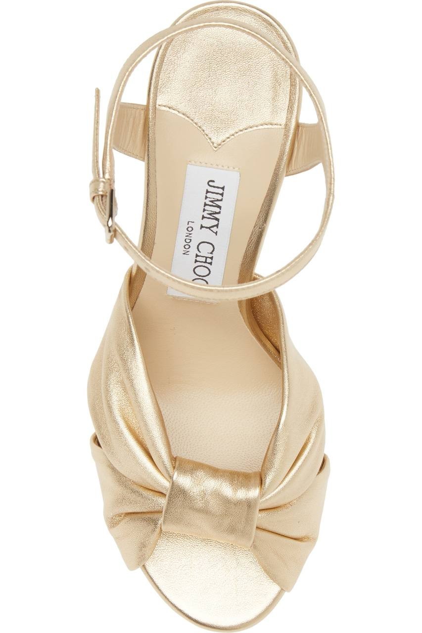 Jimmy  Choo  Platform  Sandals  Gold  Pre‑owned Size 40   $250