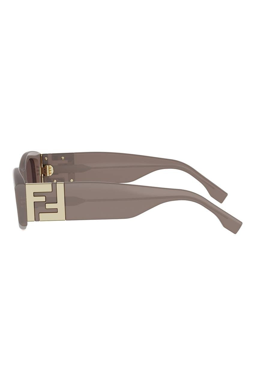 Fendi Rectangular Sunglasses Shiny Dark Brown OS NWOT $490.00