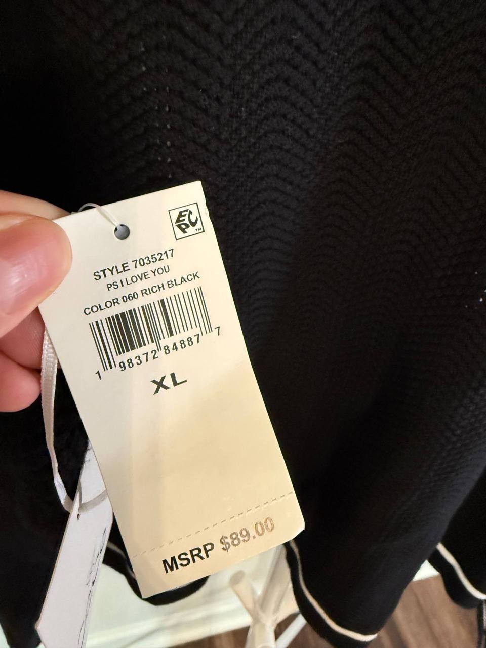 CeCe Long‑Sleeve Cardigan with Contrast Trim – XL – NWT – $89